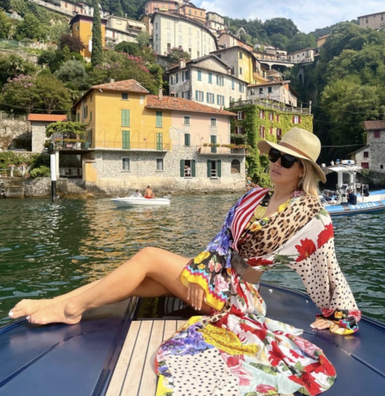 Las increíbles postales de Wanda Nara disfrutando de Lago de Como: "En mi segunda casa"