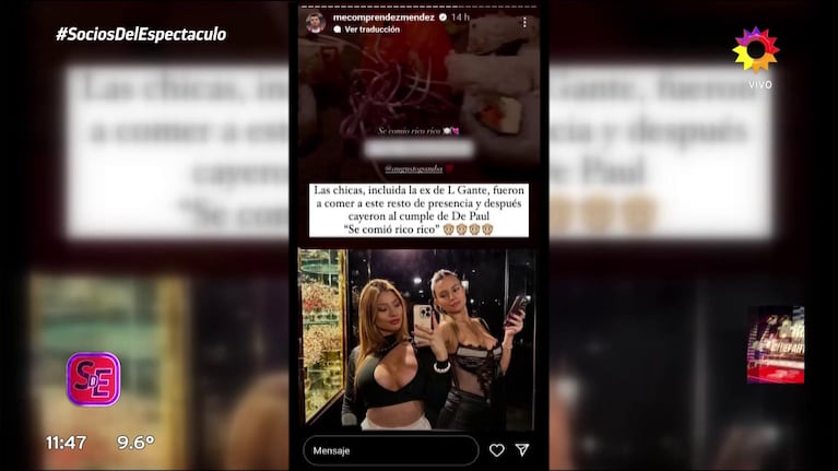 Las invitadas a la fiesta de Rodrigo de Paul.
