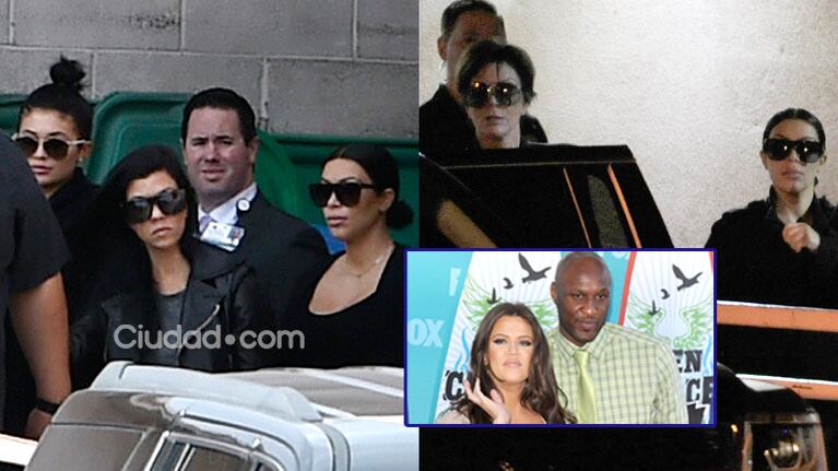 Las Kardashian junto a Lamar Odom en este difícil momento (Fotos: AFP).