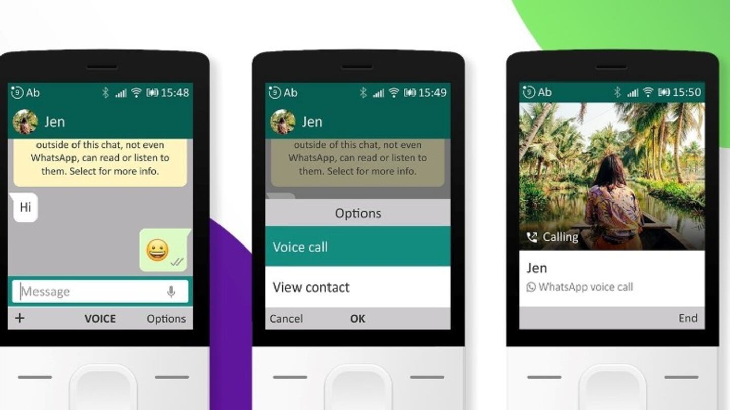 Las llamadas de voz de Whatsapp ya están disponibles en los ´smartphones´ básicos con KaiOS. Foto:DPA.