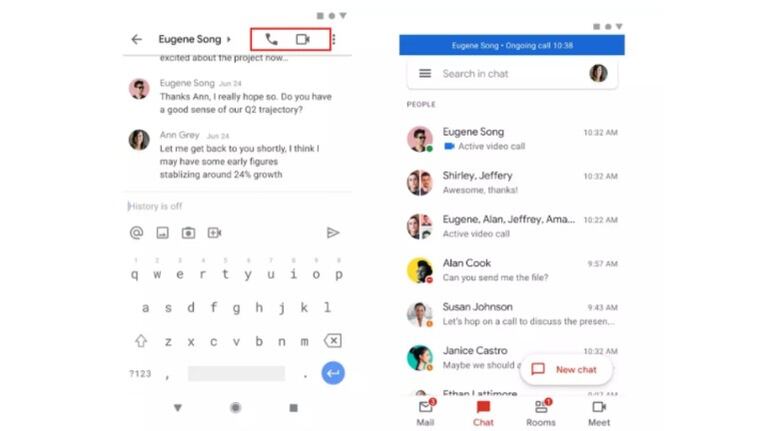 Las llamadas de voz y vídeo desde la app de Gmail ya están disponibles