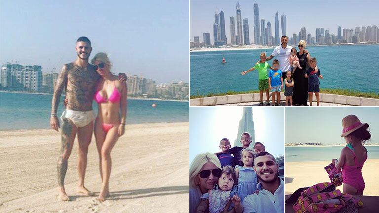 Las lujosas vacaciones familiares de Wanda Nara y Mauro Icardi en Dubai (Foto: Instagram)