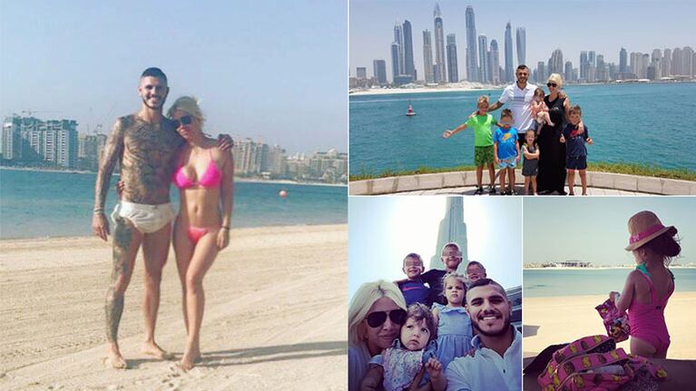 Las lujosas vacaciones familiares de Wanda Nara y Mauro Icardi en Dubai (Foto: Instagram)