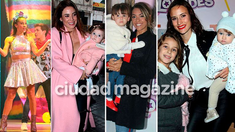 Las mamis famosas disfrutaron con sus hijos del show infantil de Lourdes Sánchez (Foto: Movilpress)