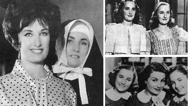 Las mejores fotos de Mirtha y Goldie Legrand, las gemelas de oro de la historia del cine argentino