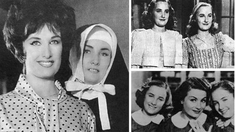 Las mejores fotos de Mirtha y Goldie Legrand, las gemelas de oro de la historia del cine argentino