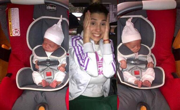 Las mellizas Charís y Bella se van de alta con Cinthia Fernández, una mamá feliz. (Foto: @MaquiDefederico)