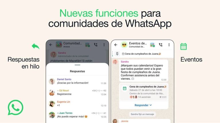 Las nuevas funciones que sumará WhatsApp a las comunidades que mejora la experiencia en las comunidades