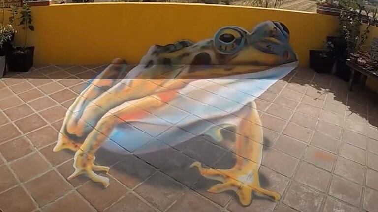 Las obras en 3D de este artista mexicano parecen salirse de las paredes