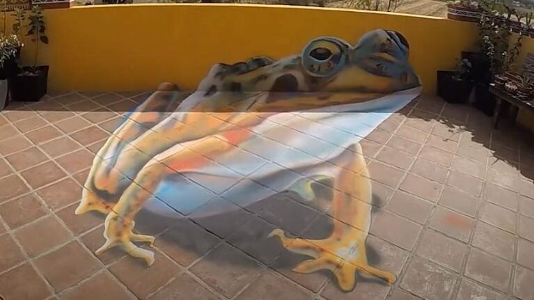 Las obras en 3D de este artista mexicano parecen salirse de las paredes