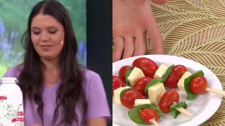 Las opciones de Abril Cormillot para el desayuno y la merienda con bajas calorías (Fotos: capturas eltrece)