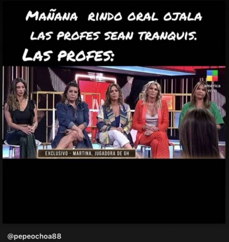 Las panelistas de LAM recibieron con la peor de las ondas a Martina de Gran Hermano y hubo lluvia de memes