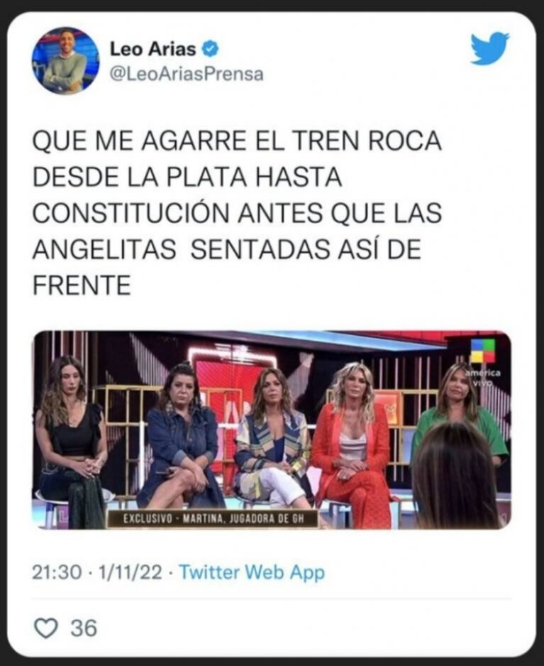Las panelistas de LAM recibieron con la peor de las ondas a Martina de Gran Hermano y hubo lluvia de memes