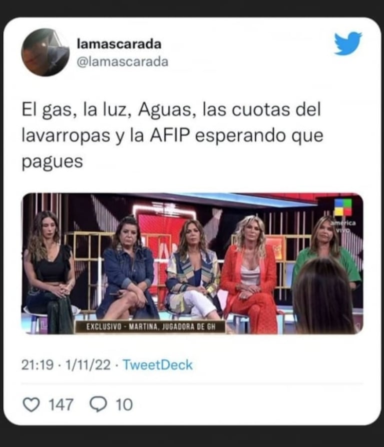 Las panelistas de LAM recibieron con la peor de las ondas a Martina de Gran Hermano y hubo lluvia de memes