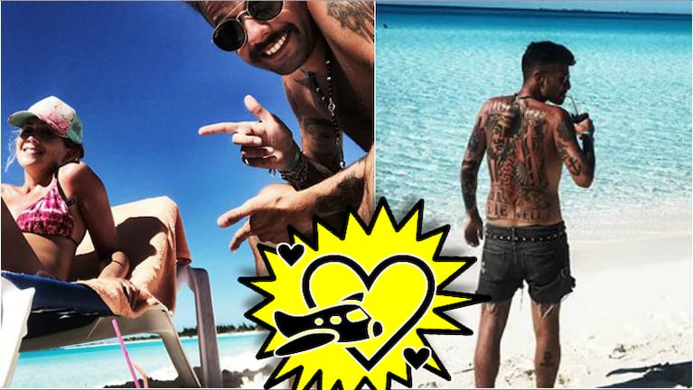 Las paradisíacas fotos de la luna de miel de Eddie Fitte y su flamante esposa desde el Cayo Largo del Sur