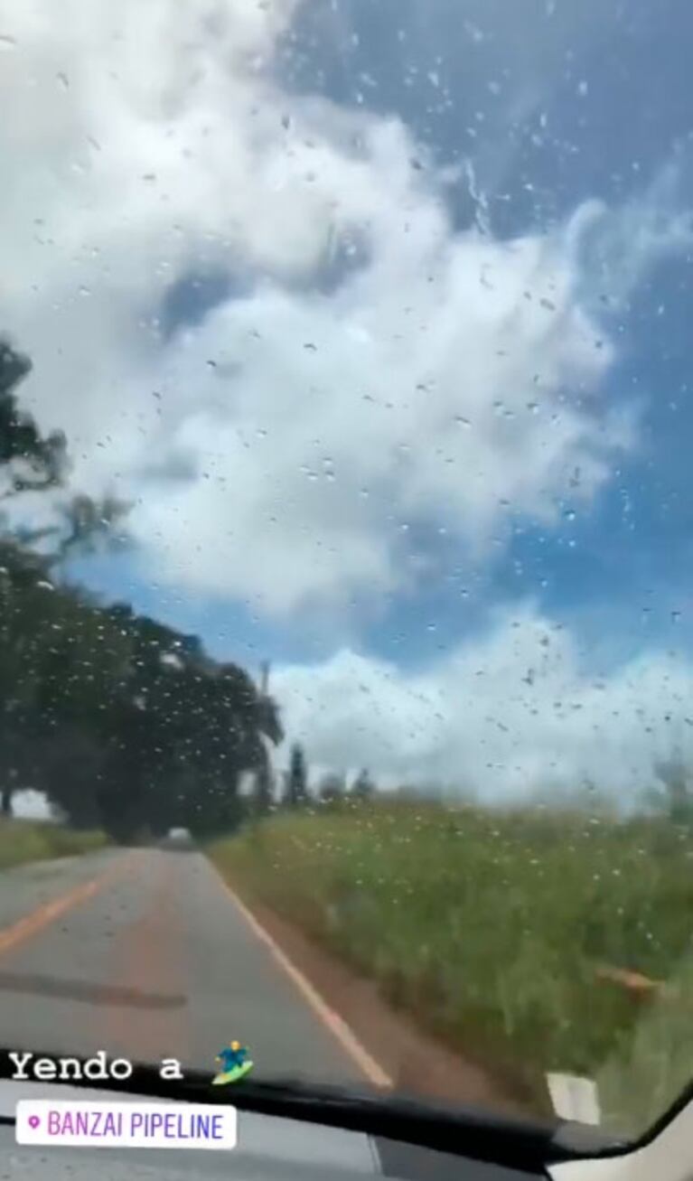 Las paradisíacas vacaciones de Franco Masini en Hawaii: look relajado y cabellera al viento