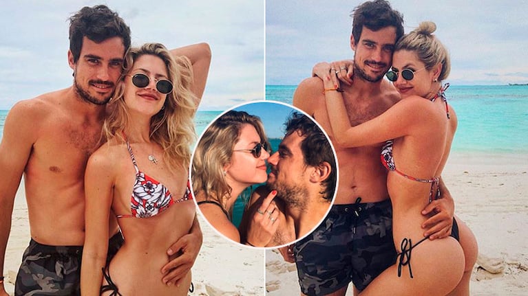 Las paradisíacas vacaciones de Stephanie Demner y Guido Pella en las Bahamas
