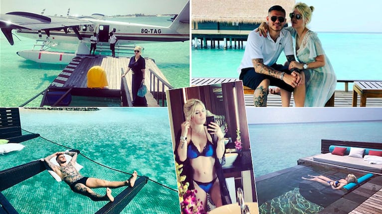 Las paradisíacas vacaciones de Wanda Nara y Mauro Icardi