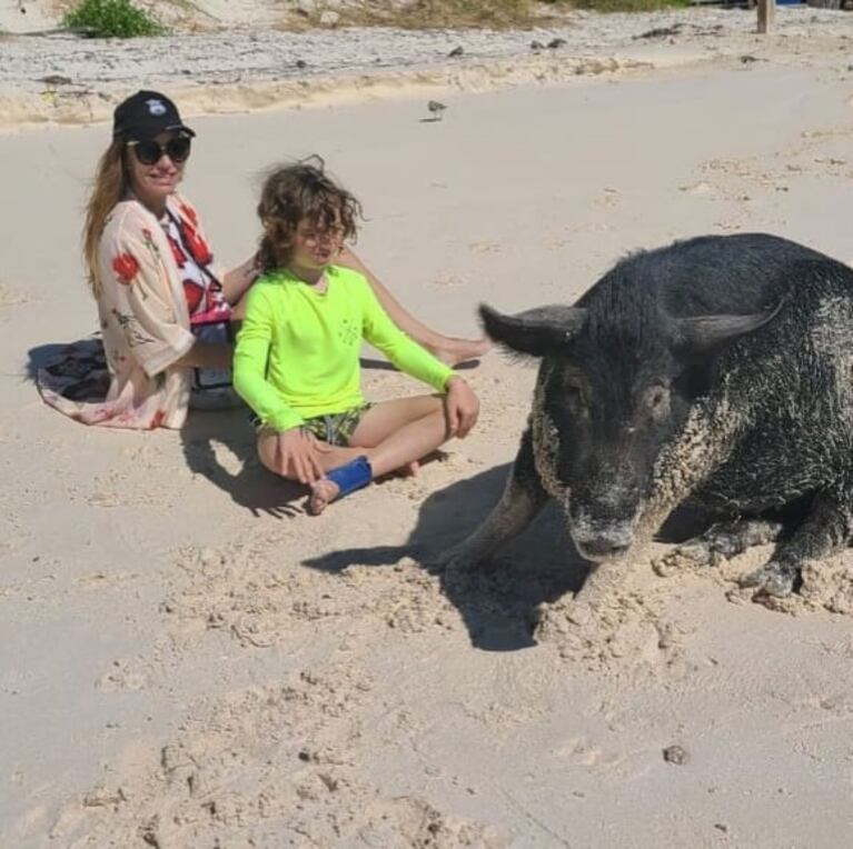 Las paradisíacas y exóticas vacaciones de Vero Lozano y Analía Franchín junto a sus hijos: "Naturaleza"