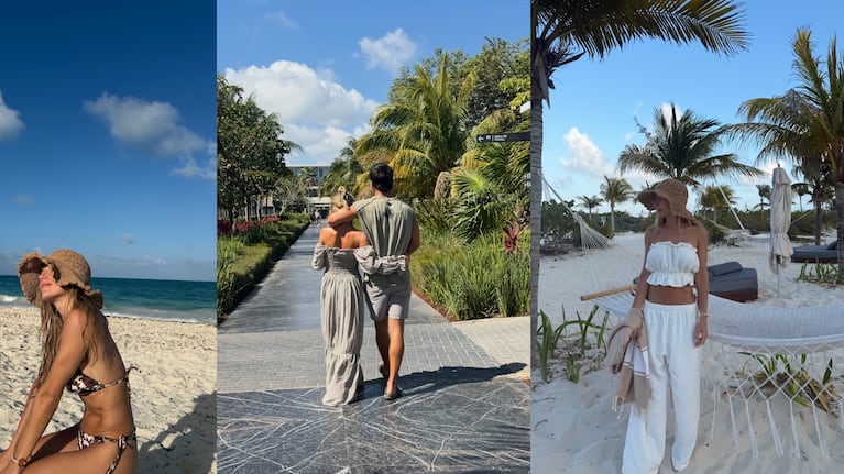 Las piruetas acuáticas de Laurita Fernández y su novio en la mini luna de miel en El Caribe | Créditos: Instagram @holasoylaurita