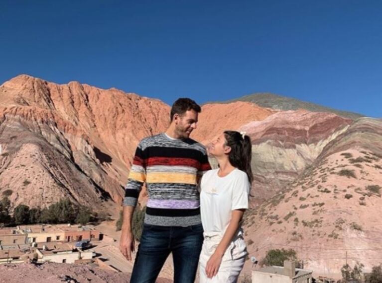 Las postales de la romántica escapada de Jujuy Jiménez y Del Potro a Jujuy: "Me llevo guardado todo el amor"