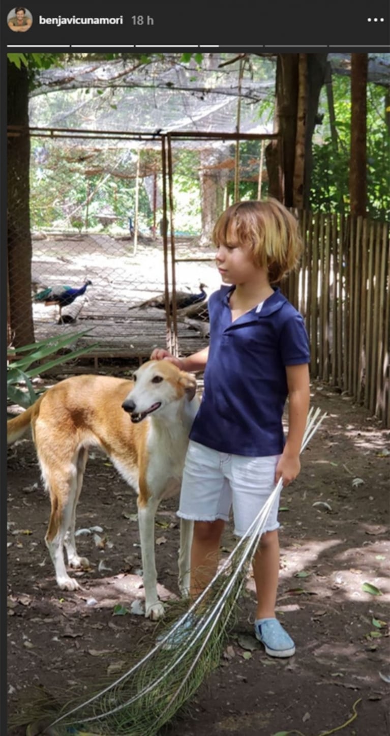 Las postales de la salida familiar de Benjamín Vicuña con sus hijos y la China Suárez