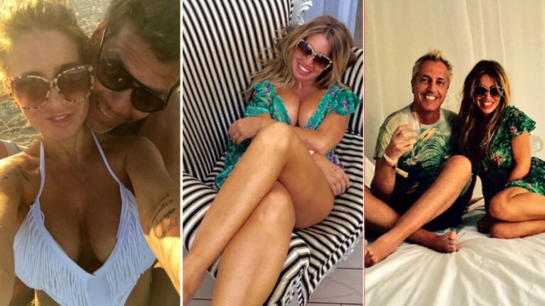 Las postales de las divertidas vacaciones de Florencia Peña con su novio y Marley