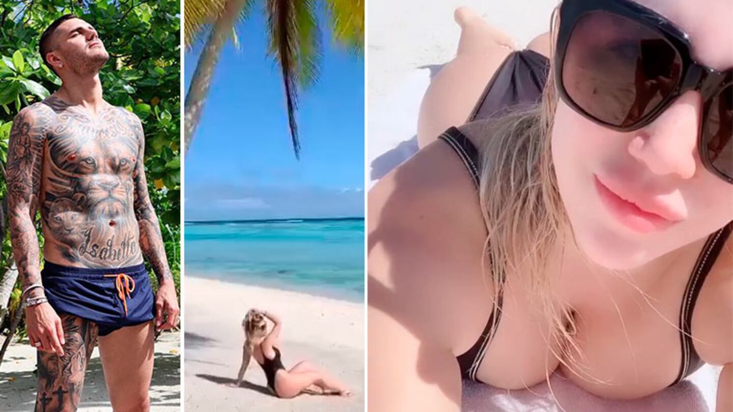 Las postales de las vacacaciones de Wanda Nara y Mauro Icardi en la Polinesia