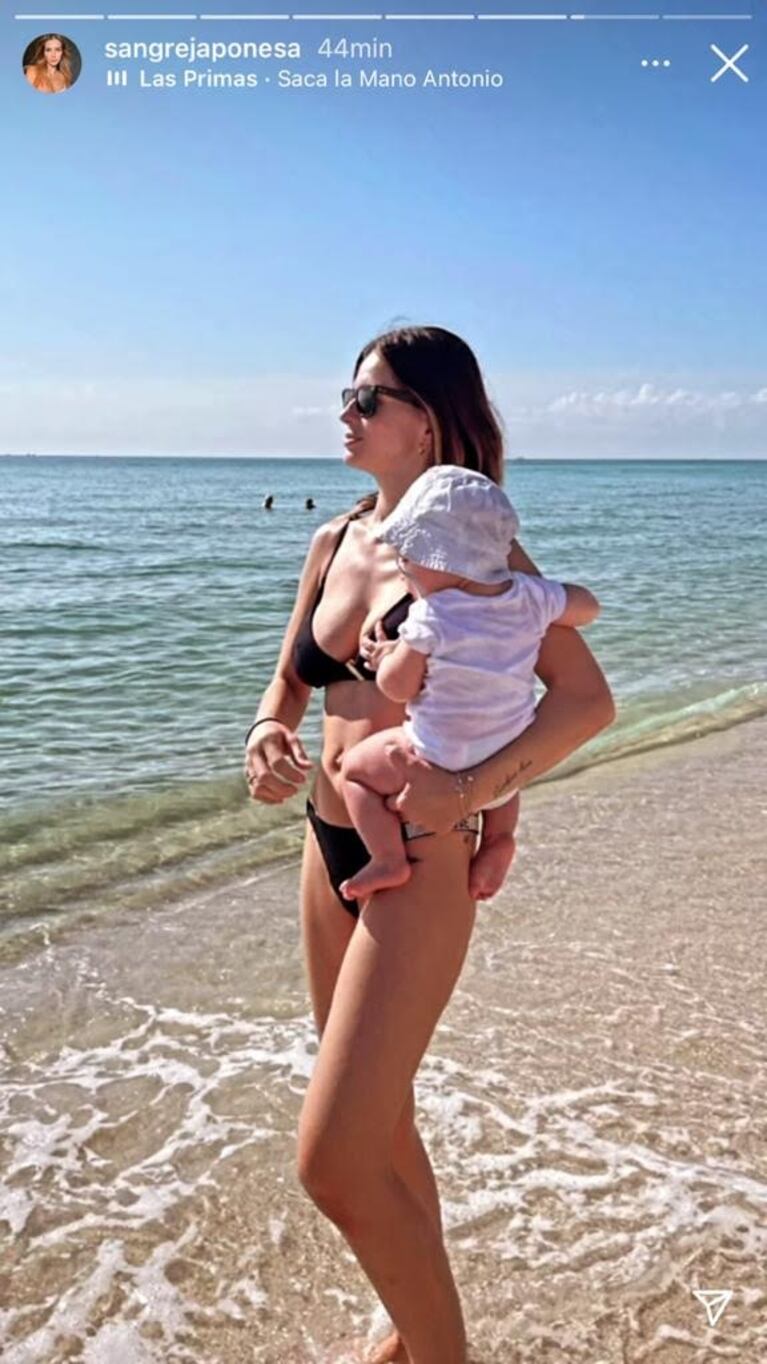 Las postales de los días de China Suárez con sus hijos en Miami: "Gratitud infinita"