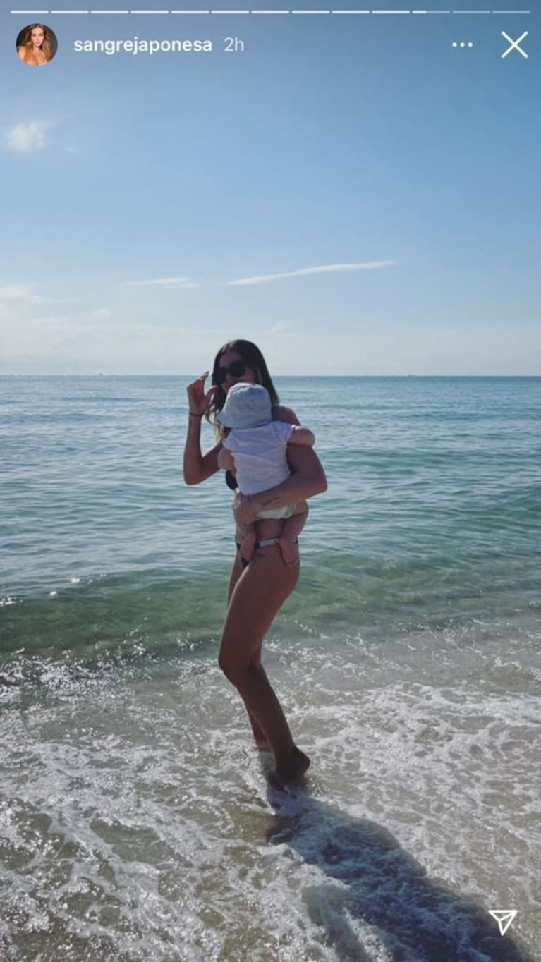 Las postales de los días de China Suárez con sus hijos en Miami: "Gratitud infinita"