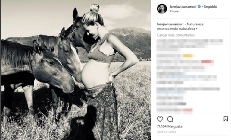 Las postales más tiernas de la China Suárez, con pancita de siete meses junto a Benjamín Vicuña: "Naturaleza reconociendo naturaleza"