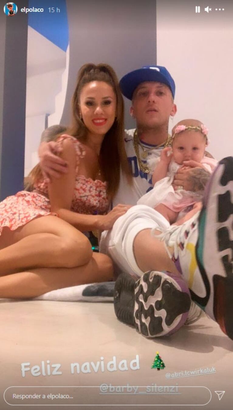 Las postales navideñas del Polaco y Barby Silenzi tras su reconciliación ¡y el llamativo emoji de un diablito!