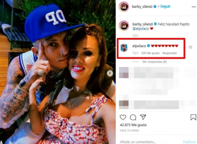 Las postales navideñas del Polaco y Barby Silenzi tras su reconciliación ¡y el llamativo emoji de un diablito!