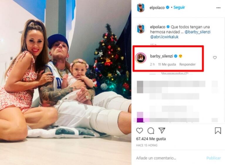 Las postales navideñas del Polaco y Barby Silenzi tras su reconciliación ¡y el llamativo emoji de un diablito!