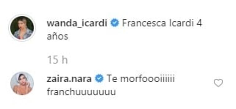 Las primeras fotos de Francesca, la hija de Wanda Nara, en su debut como modelo: "La más malcriada"