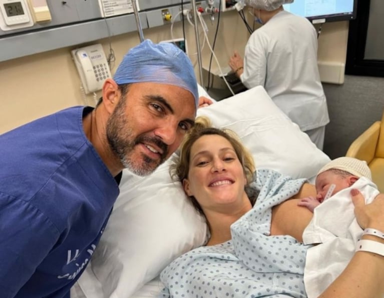 Las primeras fotos de Mica Viciconte y Cubero con Luca recién nacido: "No tenemos palabras para decir lo que sentimos"
