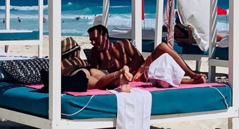 Las primeras fotos del romance "a escondidas" de Rodolfo Barili en las paradisíacas playas de Cancún
