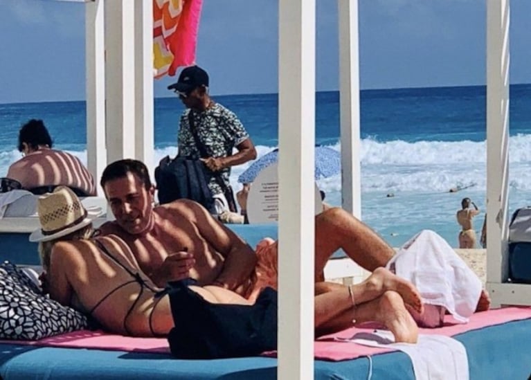 Las primeras fotos del romance "a escondidas" de Rodolfo Barili en las paradisíacas playas de Cancún