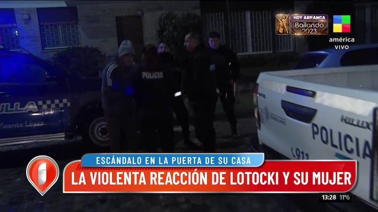 Las primeras imágenes de Aníbal Lotocki tras la muerte de Silvina Luna: insultos y gritos con un vecino