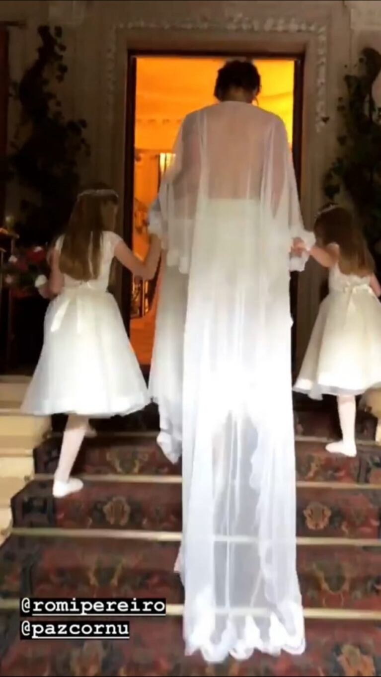 Las primeras imágenes de Romina Pereiro vestida de novia, lista para darle el 'sí, quiero' a Jorge Rial
