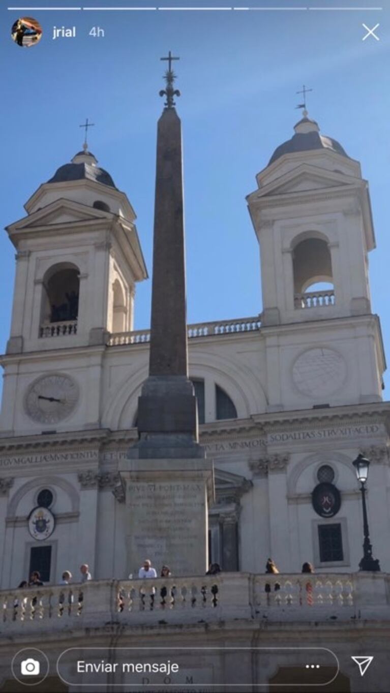 Las primeras postales de la luna de miel de Jorge Rial y Romina Pereiro en Italia