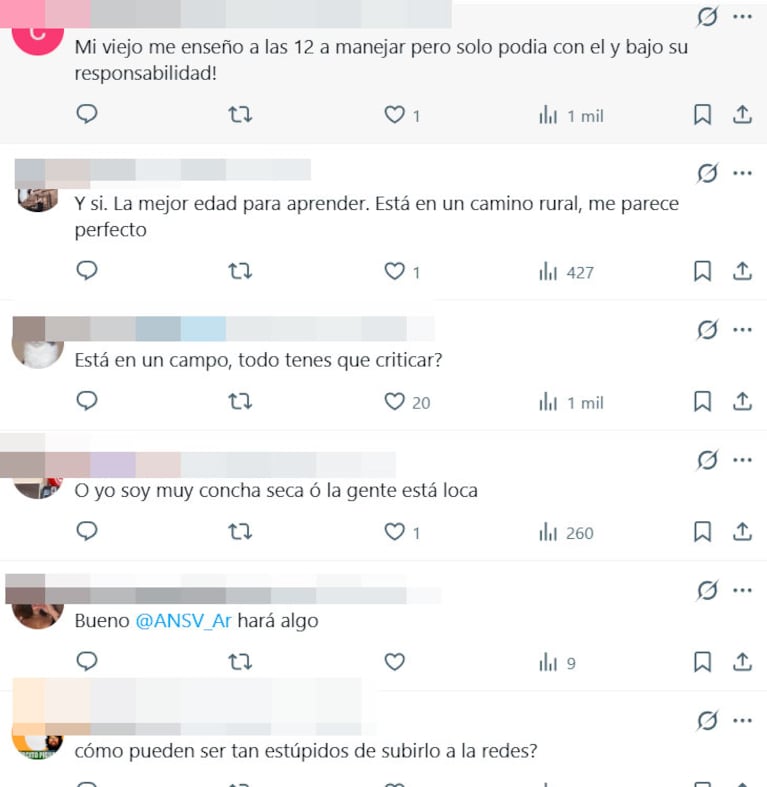 LAS REACCIONES DE LOS USUARIOS DE X AL VER A ALMA MANEJANDO A LOS 12 AÑOS