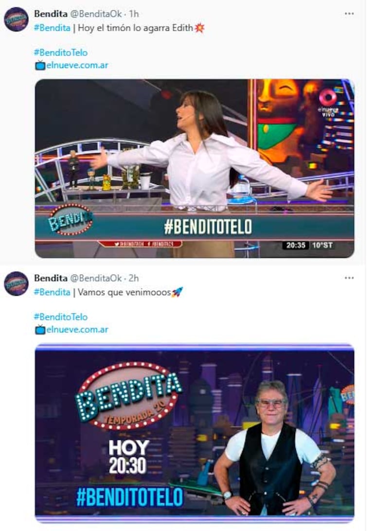 Las redes de Bendita anunciaron a Beto Casella, pero terminó conduciendo Edith Hermida (Foto:  X/Twitter @benditaok)