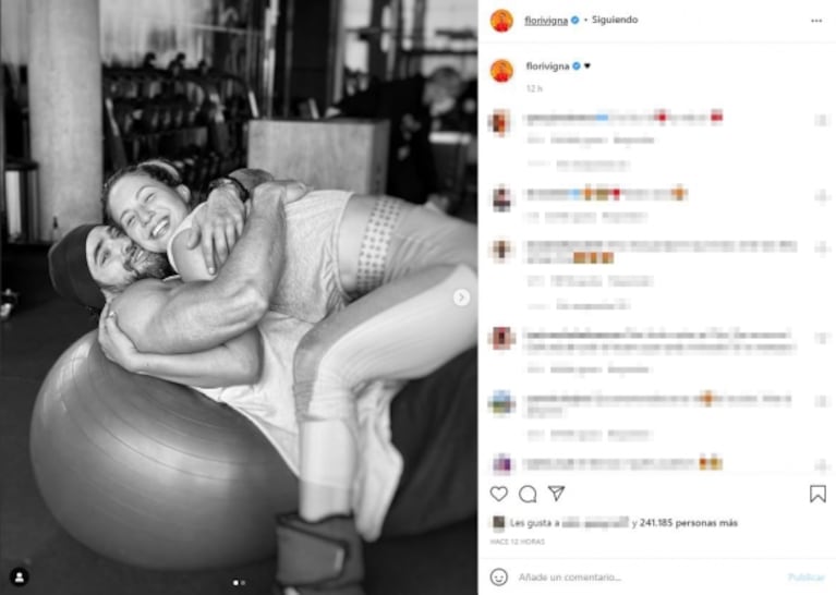 Las románticas fotos de Luciano Castro y Flor Vigna a dos meses de blanquear su relación: besos y muchos mimos en el gimnasio