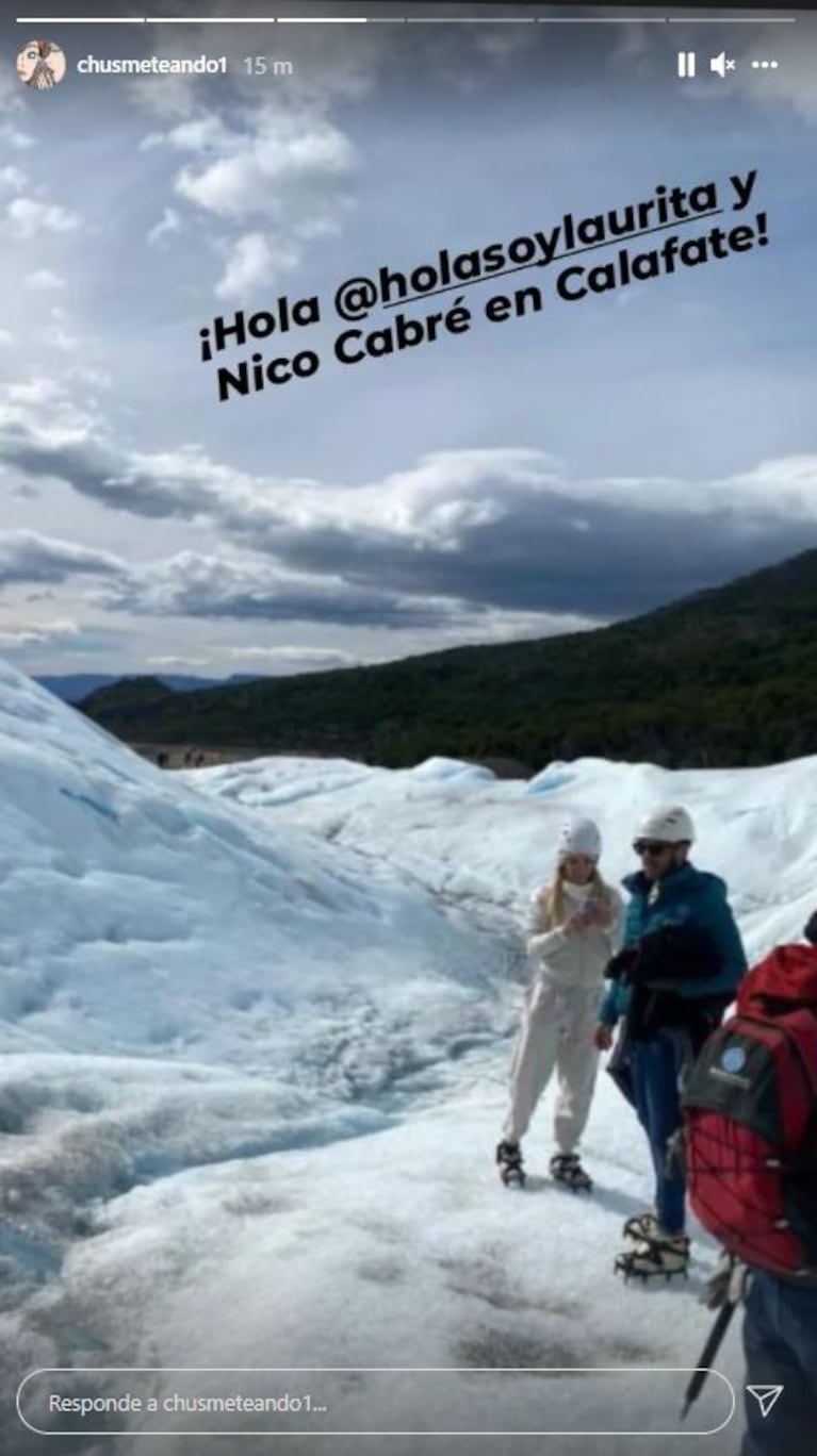 Las románticas vacaciones de Laurita Fernández y Nicolás Cabré en El Calafate tras su reconciliación