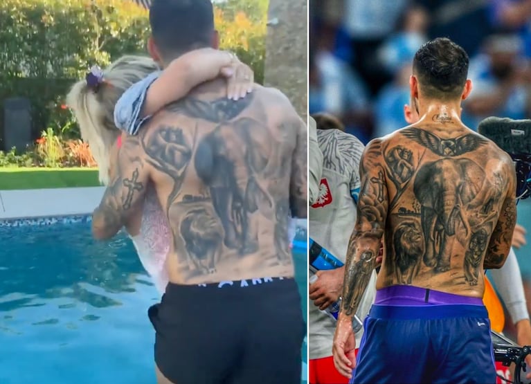 Las similitudes en los tatuajes dejan ver que se trata de Leandro Paredes