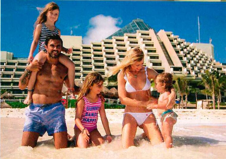 Las soñadas vacaciones en familia de Nicole Neumann y Fabián Cubero en Cancún. Foto: Caras