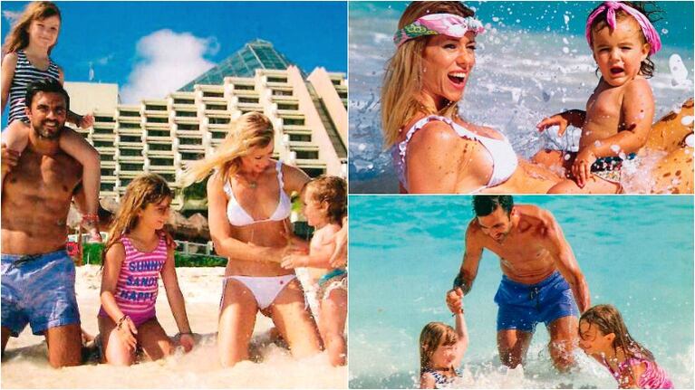 Las soñadas vacaciones en familia de Nicole Neumann y Fabián Cubero en Cancún. Foto: Caras