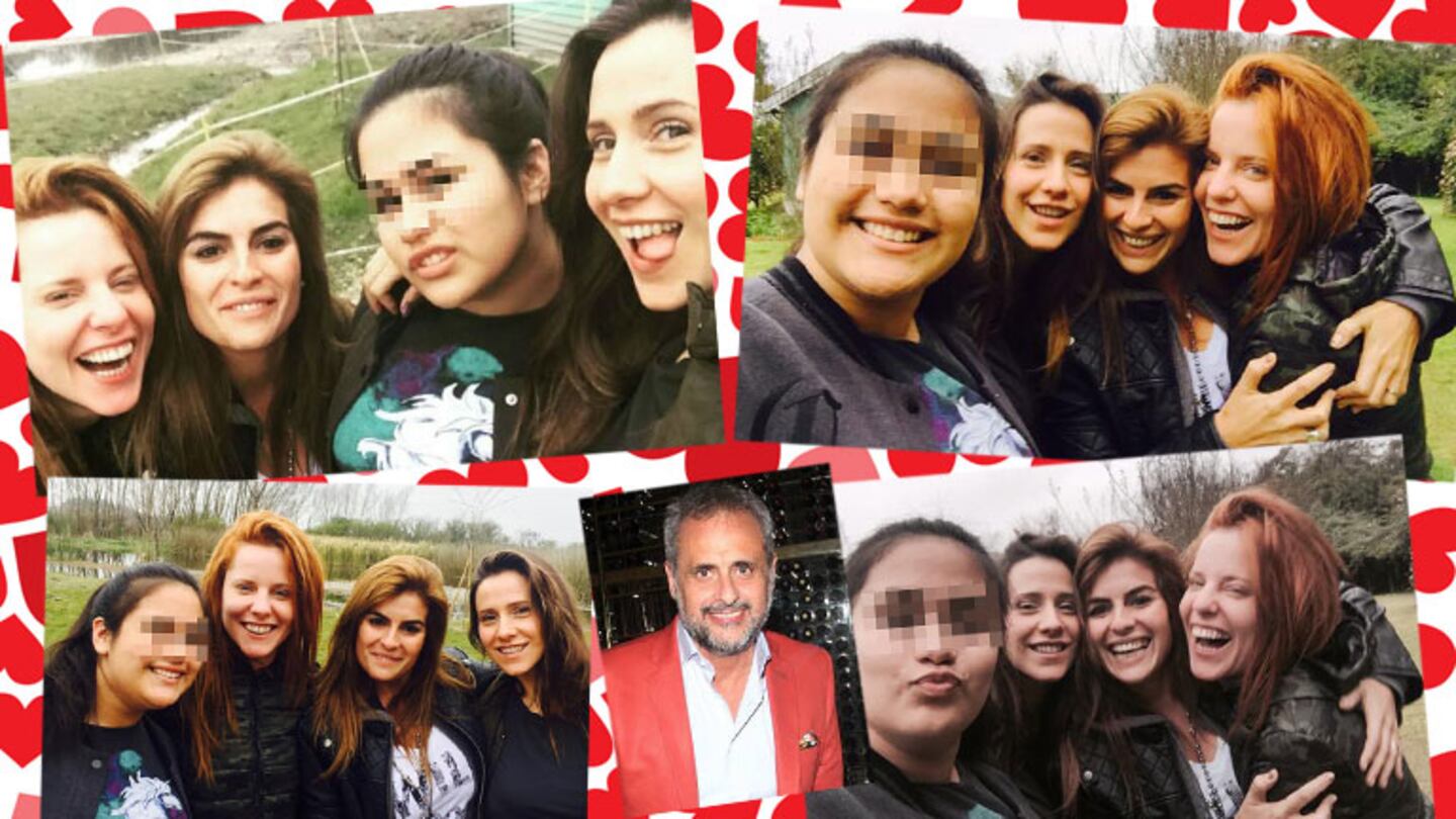 Las sonrientes fotos de Agustina Kämpfer junto a Rocío, una de las hijas de Jorge Rial. (Foto: Twitter)