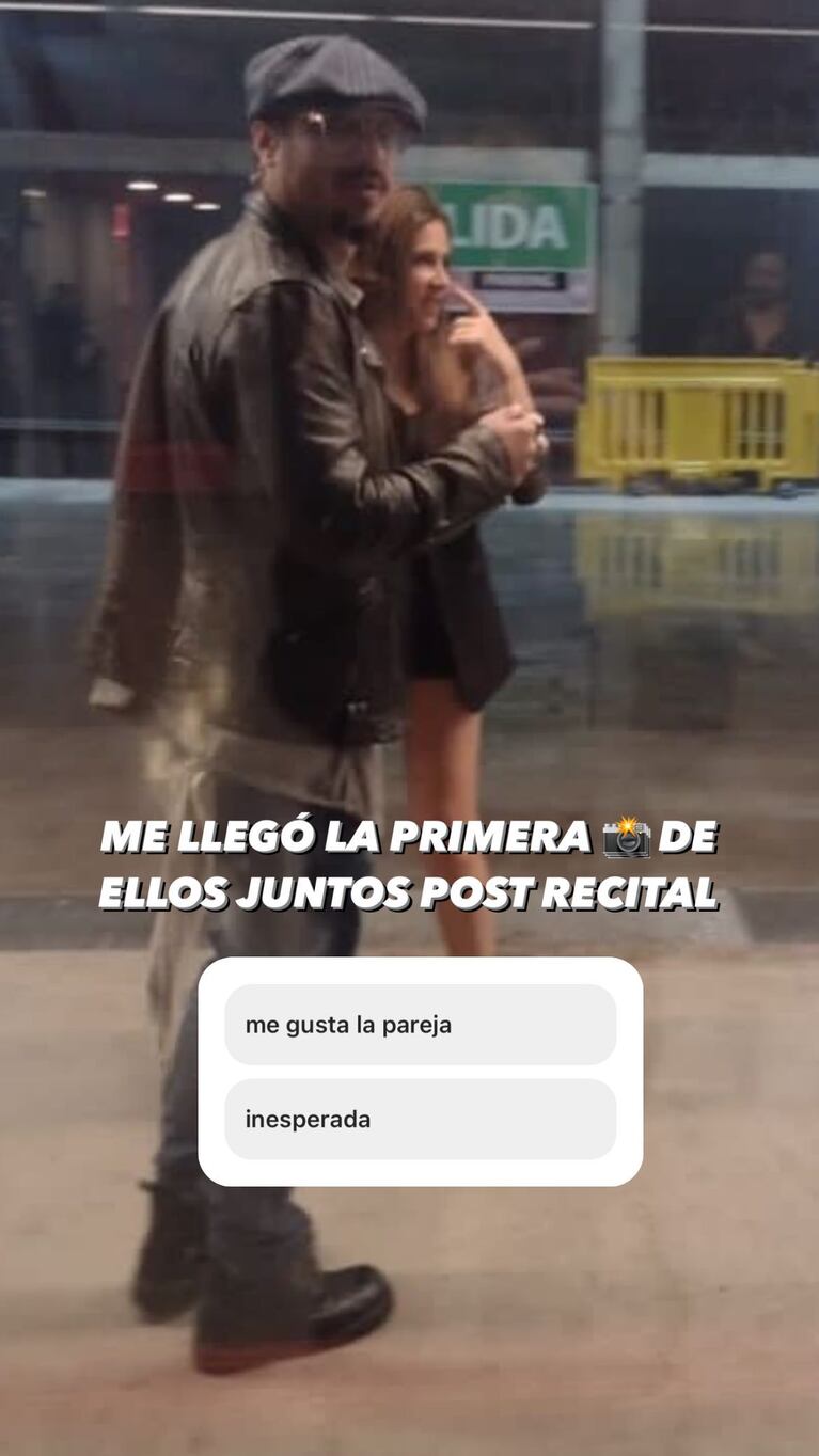 Las stories de Daniel Osvaldo y Daniela Ballester juntos (Foto: Instagram @maitepenio)